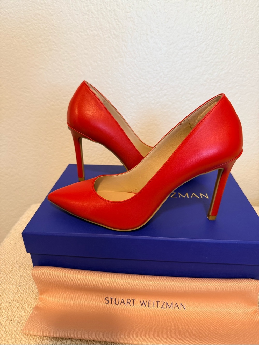 Stuart Weitzman Dancer 95 Pump in Follow Me Red